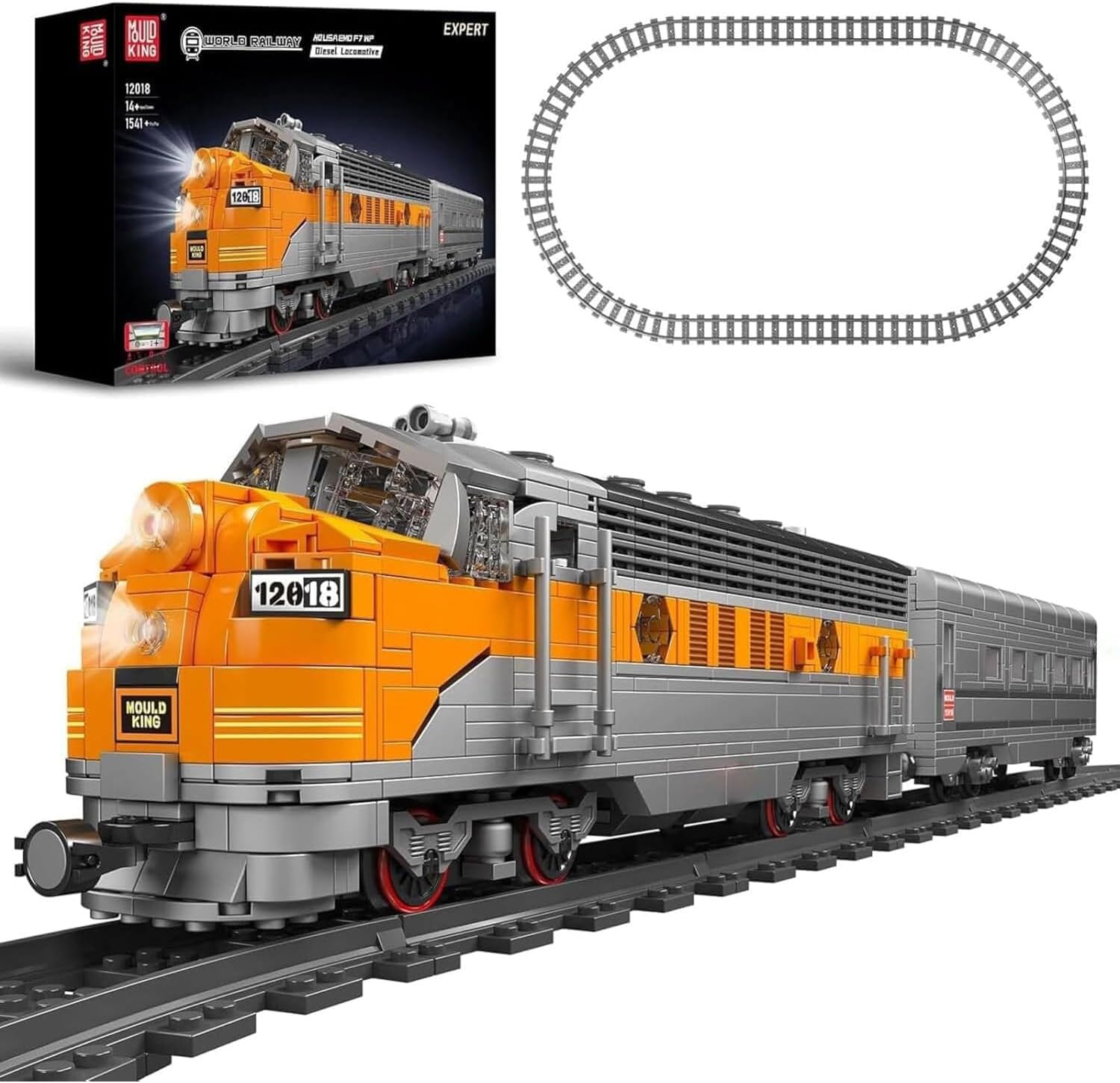Mould King 12018 Train Building Block Kits Model, MOC